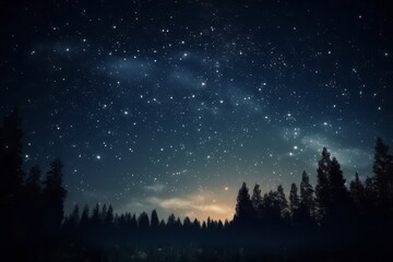 Wall Mural - the beautiful shining stars in the night sky. generative ai