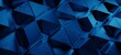 © Corri Seizinger - Abstract dark wide blue texture with geometric triangular 3d triangles pattern wall background banner illustration, textured backdrop for design web, wallpaper (Generative Ai)