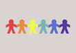 © nadia_snopek - A diverse rainbow paper people chain, LGBTQIA community, equality and support