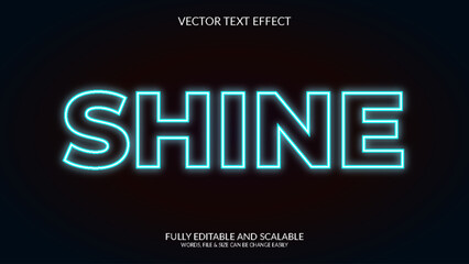 Wall Mural - Shine Modern 3D Editable Text Effect Template