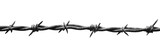 A barbed wire running horizontally through the picture, banner, isolated (Generative AI)