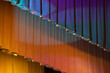 Curtains with colorful stage illumination, background photo