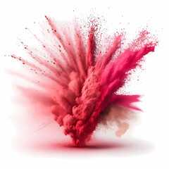 Wall Mural - Red brush with explosion and paint for art design