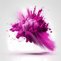 Wall Mural - Pink brush of splash paint for art design