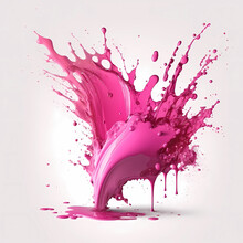 Pink Explosion In Motion For Art Design