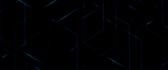 Abstract black with blue lines, triangles background modern design. Vector illustration, rich background, premium triangle polygons design.