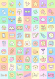 Fototapeta Pokój dzieciecy - Hand Draw icon stickers collection planner stickers doodle notebook