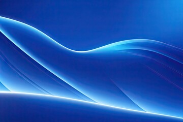 Poster - 3d abstract background with lines and waves pink blue color ai generative