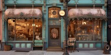 Vintage Dessert Shop Storefront - AI Generated