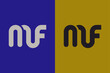 MF logo letter. MF monogram logo. modern logo concept.