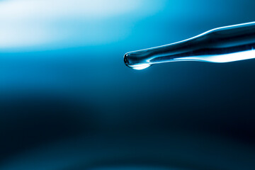Wall Mural - macro science background,macro science experiment background,laboratory research, dropping liquid to