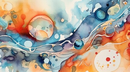 Abstract watercolor painting . Fantasy concept , Illustration painting.