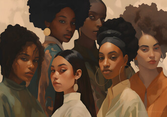 women of color illustration