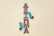 © Pixel-Shot - Word ASTHMA and inhalers on grey background