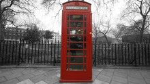 London Famous Red Telephone Boxes In Different Locations