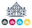 Gandhinagar - Akshardham Temple -  Icon Illustration