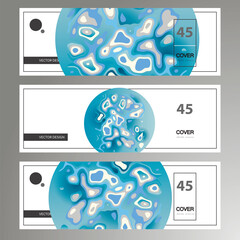 Poster - Abstract dynamic gradient. Vector graphic elements in modern style. Brochure with liquid shapes Amoeba forms. Vector illustration