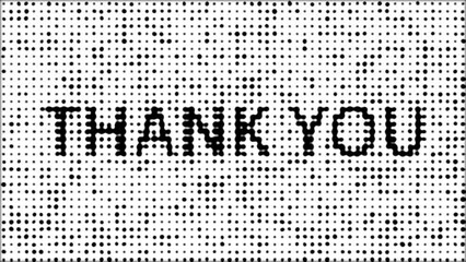 Wall Mural - thank you comical dots halftone background animation