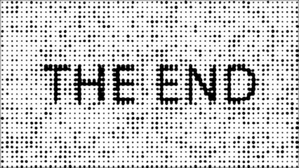 Wall Mural - the end comical dots halftone background animation