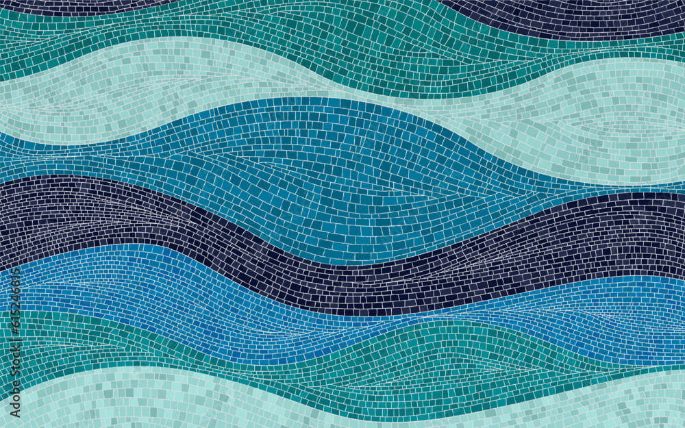 Waves background, vector illustration graphic mosaic Stock Vector ...