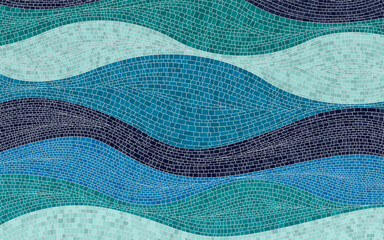 waves background, vector illustration graphic mosaic