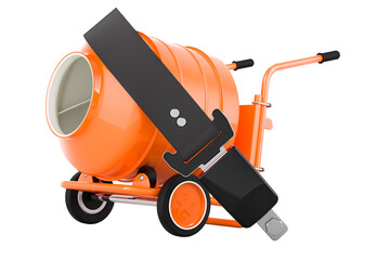 Wall Mural - Concrete mixer with safety belt, 3D rendering