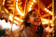 The Carousel's Embrace: Capturing The Magic Of Childhood Whimsy. Generative AI