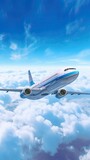Fototapeta Londyn - Airplane on the ground. AI generated art illustration.

