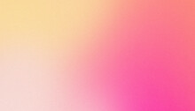Fuchsia Pink Blurred Yellow Grainy Gradient Background Vibrant Backdrop Banner Poster Wallpaper Website Header Design