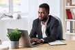 © SHOTPRIME STUDIO - student man online african american office computer laptop job freelancer education person