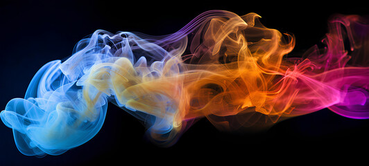 Wall Mural - Background with color smoke everywhere. IA generative.