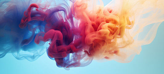 Wall Mural - Background with color smoke everywhere. IA generative.