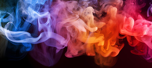 Wall Mural - Background with color smoke everywhere. IA generative.