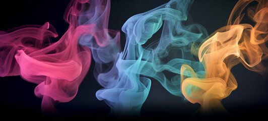 Wall Mural - Background with color smoke everywhere. IA generative.