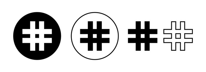 Hashtag icon vector for web and mobile app. hashtag sign and symbol