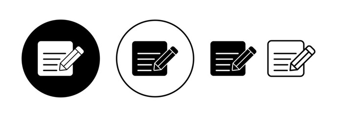 Note icon vector for web and mobile app. notepad sign and symbol