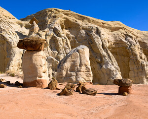 Wall Mural - Landscape photograph of the Toadstool Hoodoos in Grand Staircase-Escalante National Monument