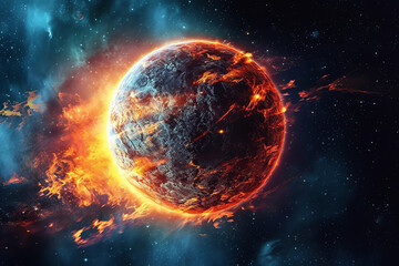 Wall Mural - planets galaxy outer space background