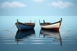 © lilyl - An image of two boats floating - Generative AI