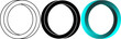 outline silhouette circle illusion icon