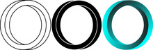 Outline Silhouette Circle Illusion Icon