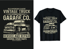 Old American Classic Vintage Truck T-Shirt Design Vector Graphic, Truck Driver T-Shirts, American Old Truck Lover T-shirt Designs,