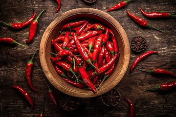 Display of Crushed and Whole Red Peppers: Heat, Flavor and Culinary Inspiration