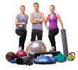 © Suresh Heyt/peopleimages.com - Fitness, group and portrait of people with equipment on isolated, png and transparent background. Friends, gym and man and women with sports balls for training, exercise and pilates for wellness