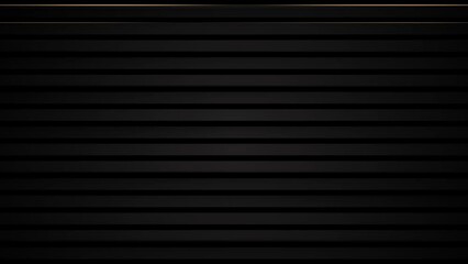 Wall Mural - 4k abstract luxury black grey gradient backgrounds with golden metallic striped grid. geometric hori