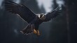 Cinematic shot of a flying peregrine falcon. Created with Generative AI Technology