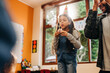 © Jacob Lund - Girl blowing a candle on a cupcake in a classroom. Birthday celebration in elementary school