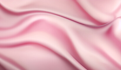 Wall Mural - Smooth elegant pink silk fabric background. Textile texture. Generative AI	