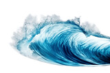 Fototapeta  - Blue Ocean Wave Isolated on Transparent Background. AI