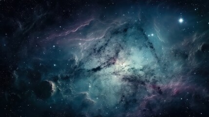 abstract blue galaxy space background, colorful cosmos universe backdrop